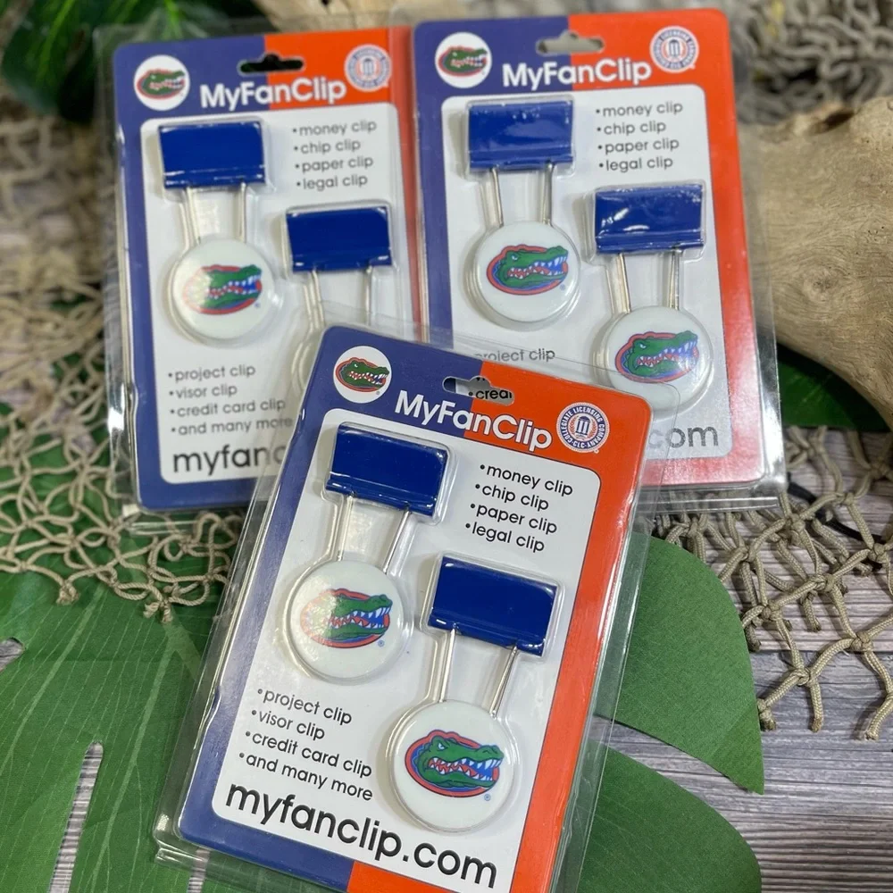 NIP 3 PKs University of Florida Gators Football Official Seal Clips BUNDLE Lot